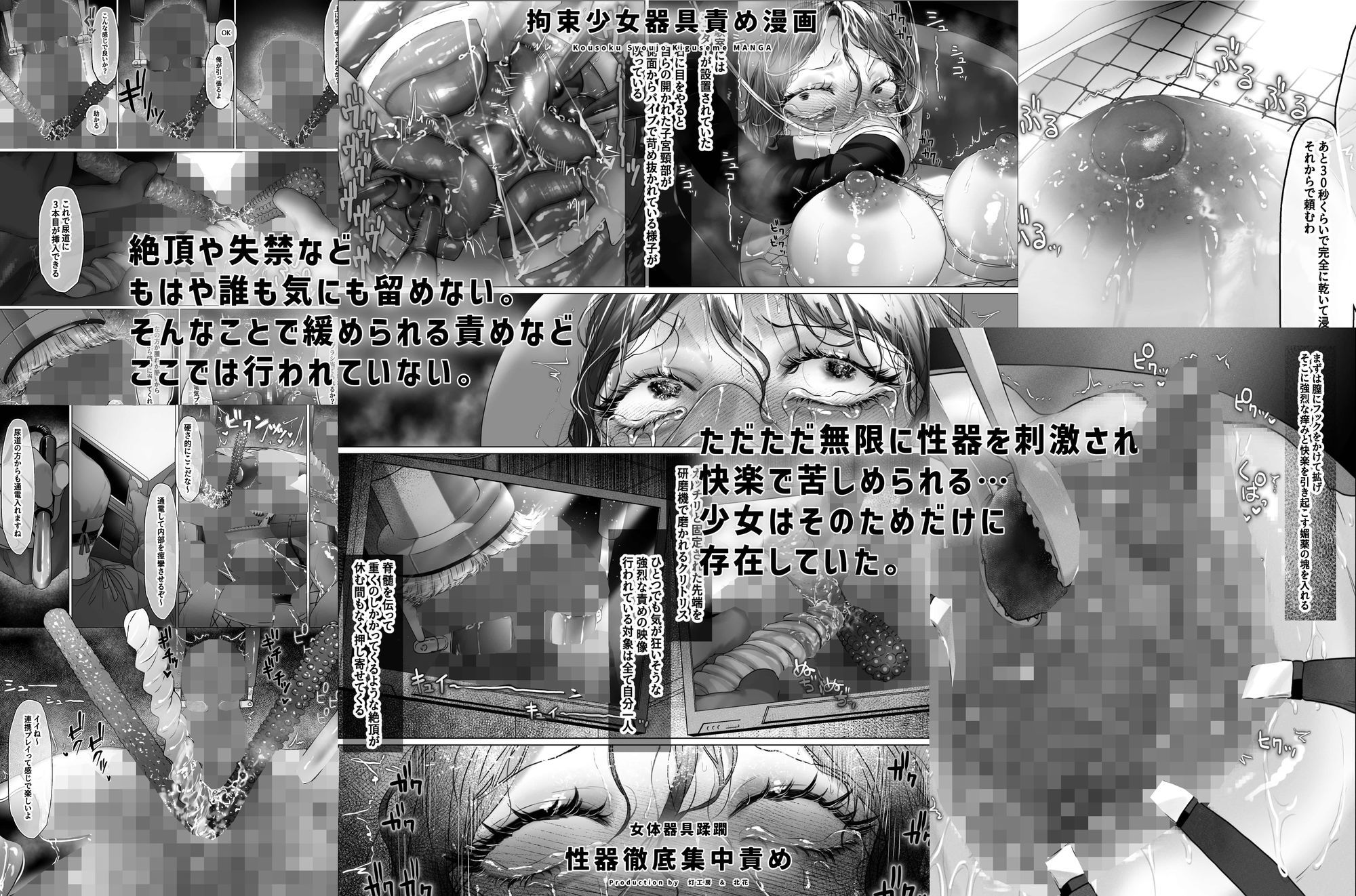拘束少女器具責め漫画 女体器具蹂躙〜完全拘束少女/クリ肥大化実験/無限ディルド機械姦/性器徹底集中責めなど〜  エロ画像7